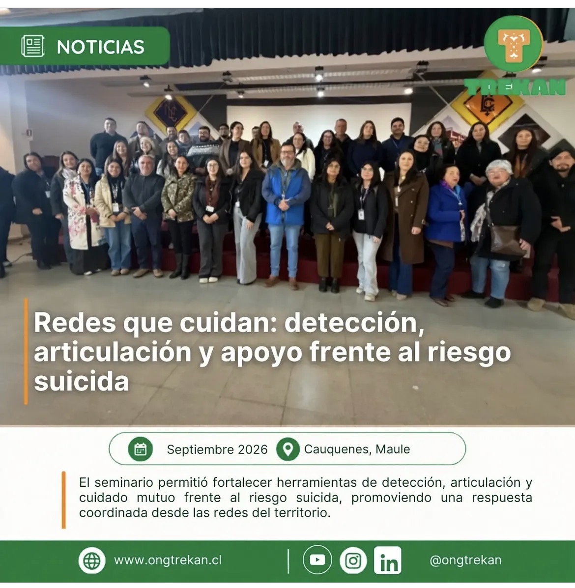 Participantes de Redes que cuidan en Cauquenes, Maule, septiembre de 2026.