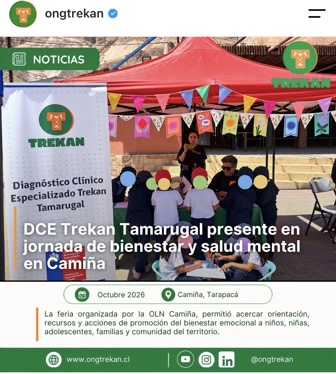 DCE Trekan Tamarugal presente en jornada de bienestar y salud mental en Camiña, Tarapacá.